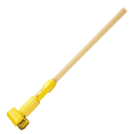 Rubbermaid Commercial Handle, f/Wet Mops, Clamp Style, Hardwood, 60" , Yellow, PK 12 RCPH216000000CT